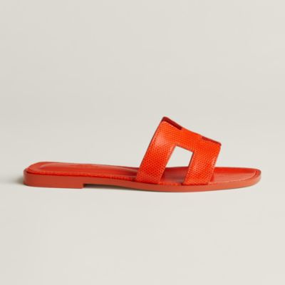 Orange - Hermès women's leather sandals and slides | Hermès USA